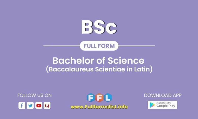 B.SC Full Form